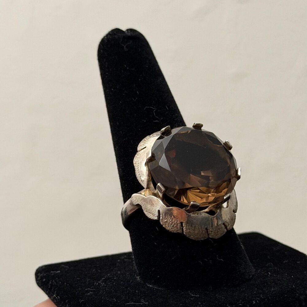 Vintage Taxco Mexico Signed Size 10.5 sterling silver ring